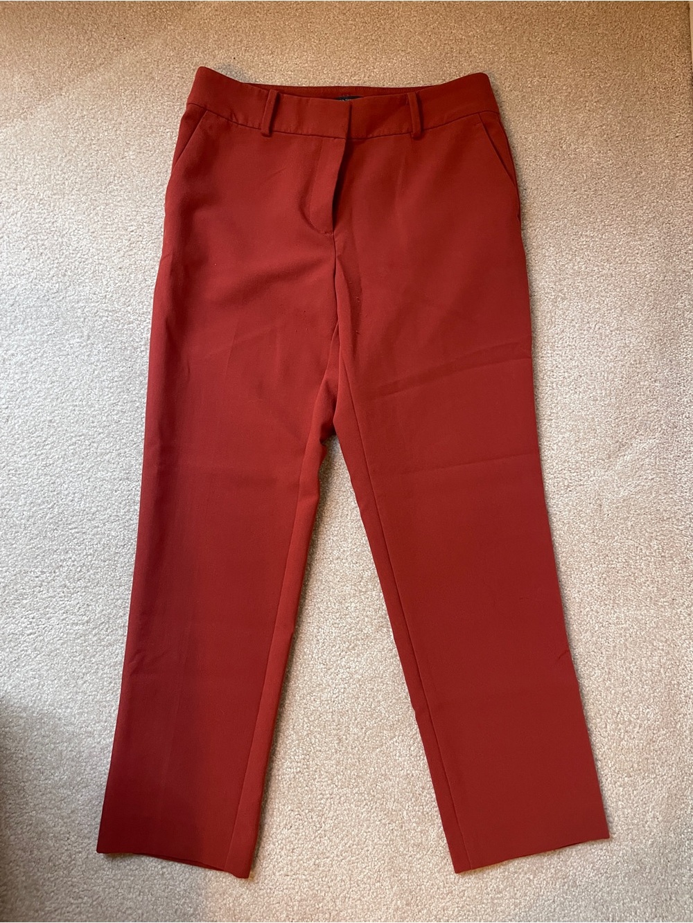 Ann Taylor women’s Straight-Leg Dress Pants in Rust